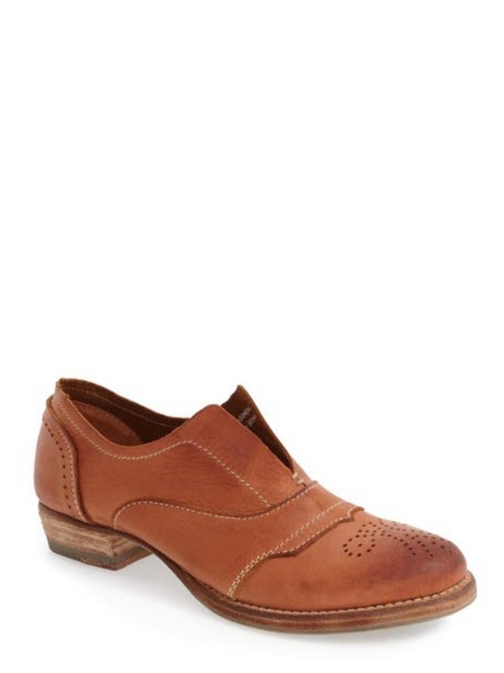 Blackstone HL55 Women's Laceless Leather Slip-On Oxfords - Size 40 / US 10